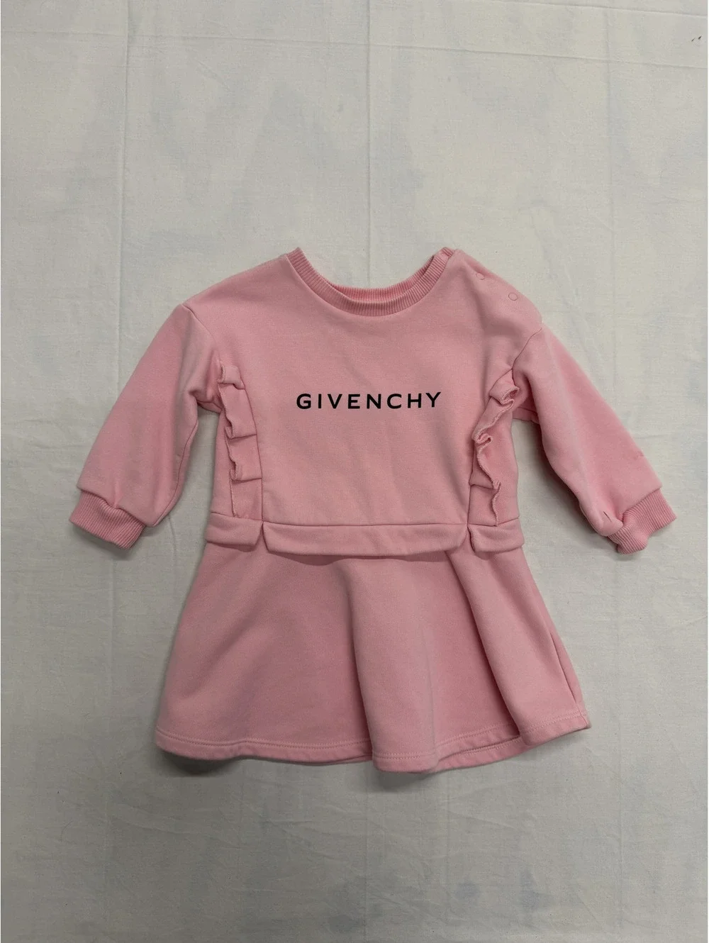Givenchy Pink Baby Dress with Logo Print